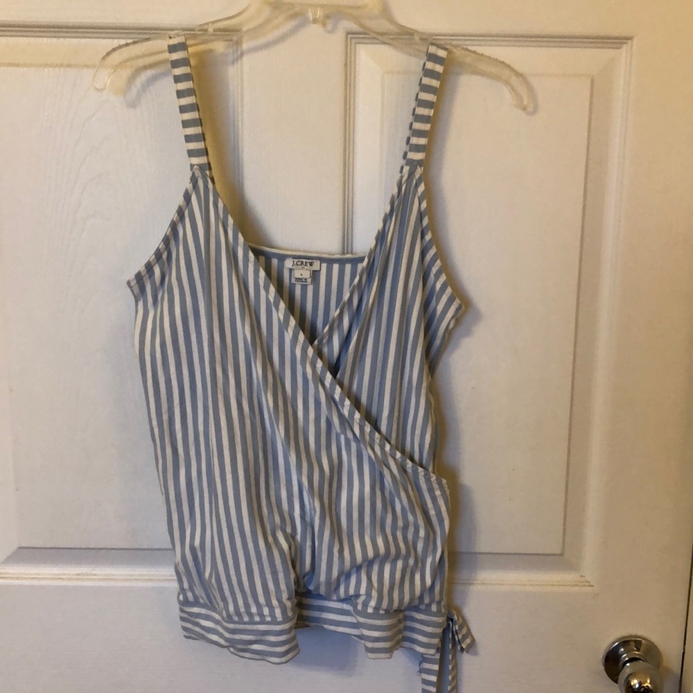 Striped wrap top